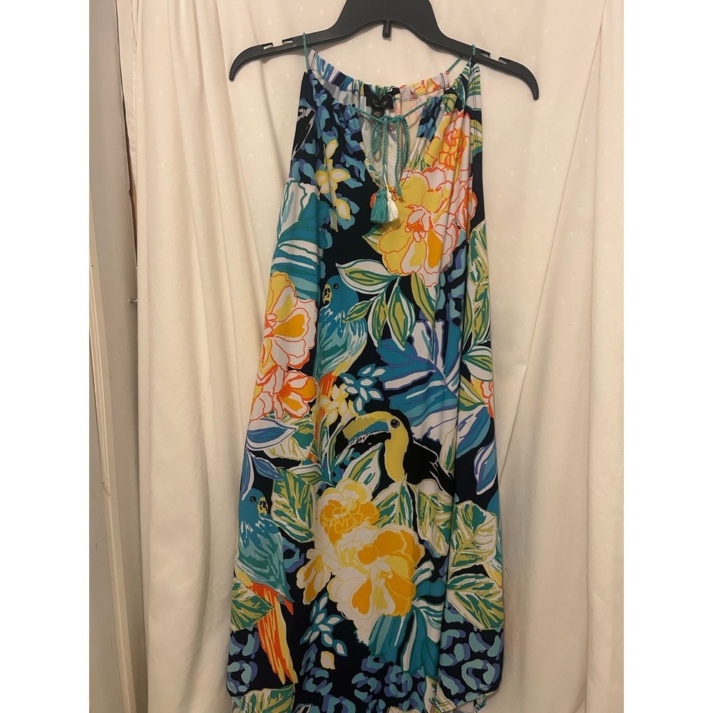 Melissa Paige Tropical Toucan Halter Dress